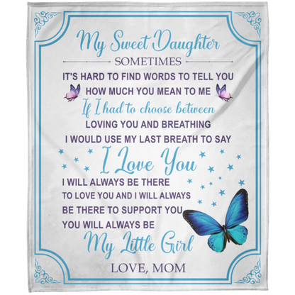 To My Sweer Daughter | FLM Arctic Fleece Blanket 50x60