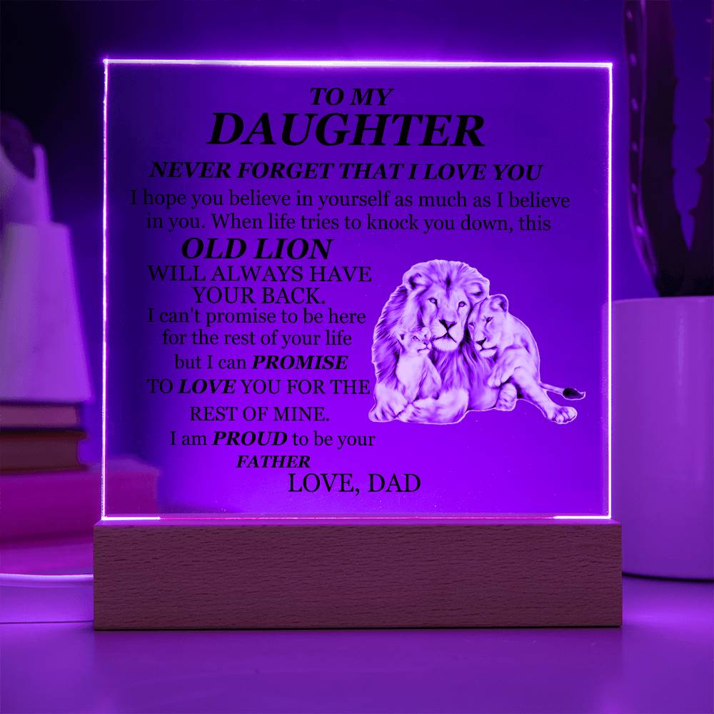 To My Daughter | Square Acrylic Plaque