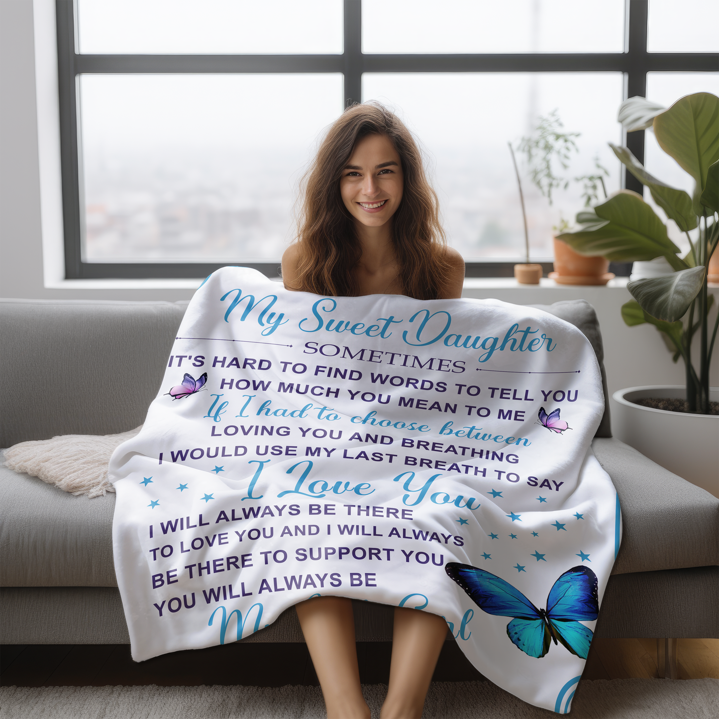 To My Sweer Daughter | FLM Arctic Fleece Blanket 50x60