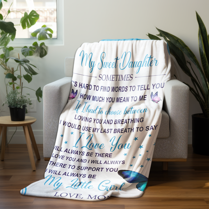 To My Sweer Daughter | FLM Arctic Fleece Blanket 50x60