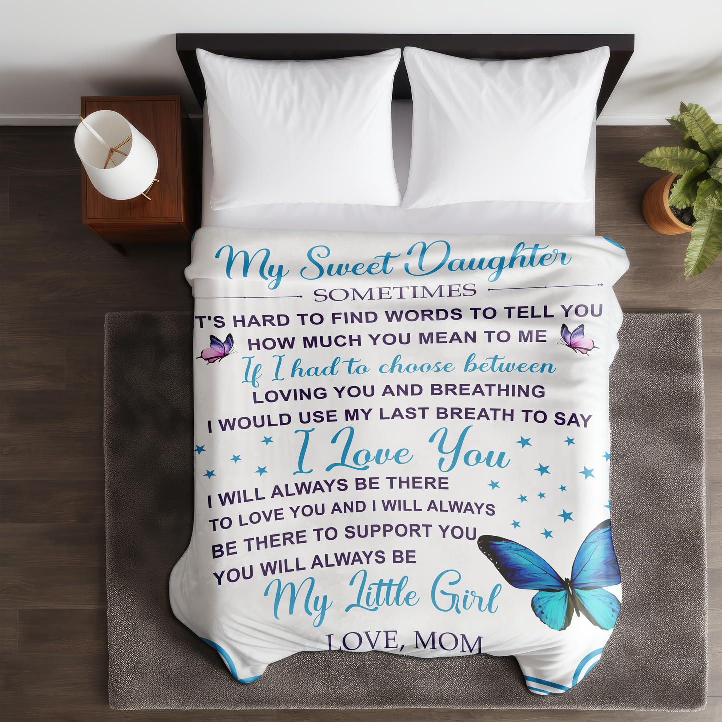 To My Sweer Daughter | FLM Arctic Fleece Blanket 50x60